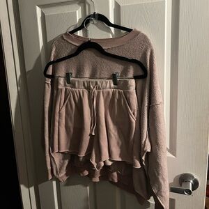 Free People Cozy Pink Lounge Set